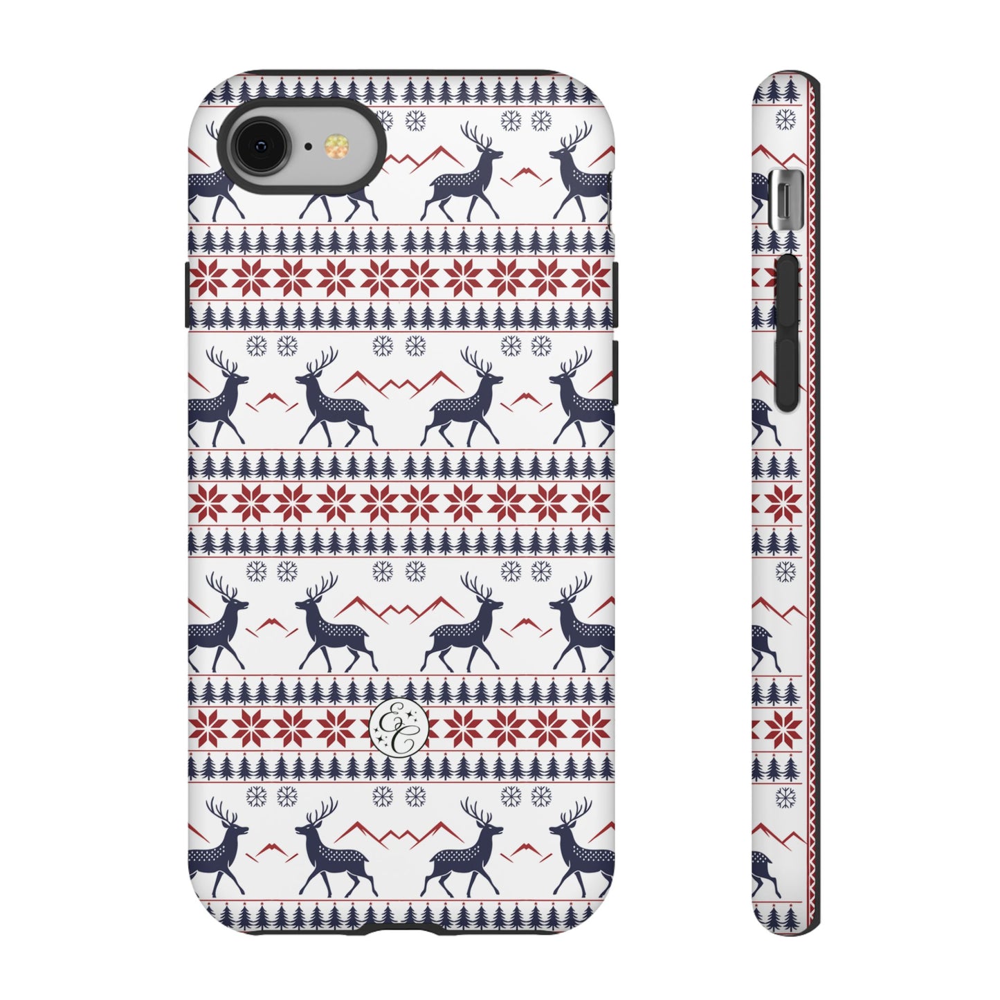 Christmas Reindeer Pattern Tough Phone Case