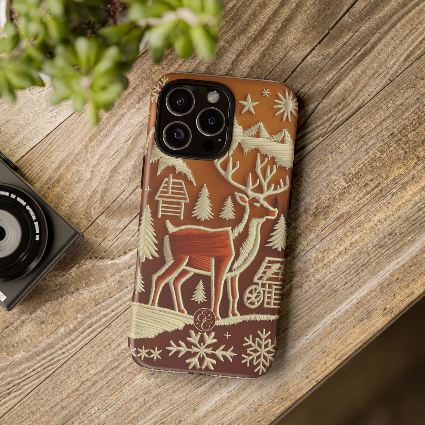 Rustic Reindeer Tough Phone Case