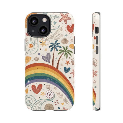 Rainbow Pride Boho Beach Tough Phone Case