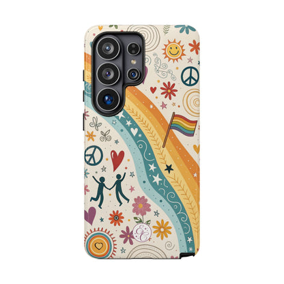 LGTBQ+ Pride Boho Doodle Tough Phone Case