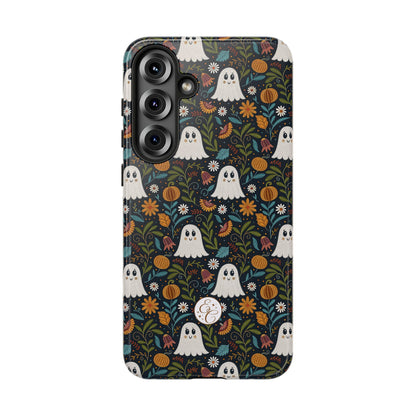 Boho Halloween Ghost Pattern Tough Phone Case