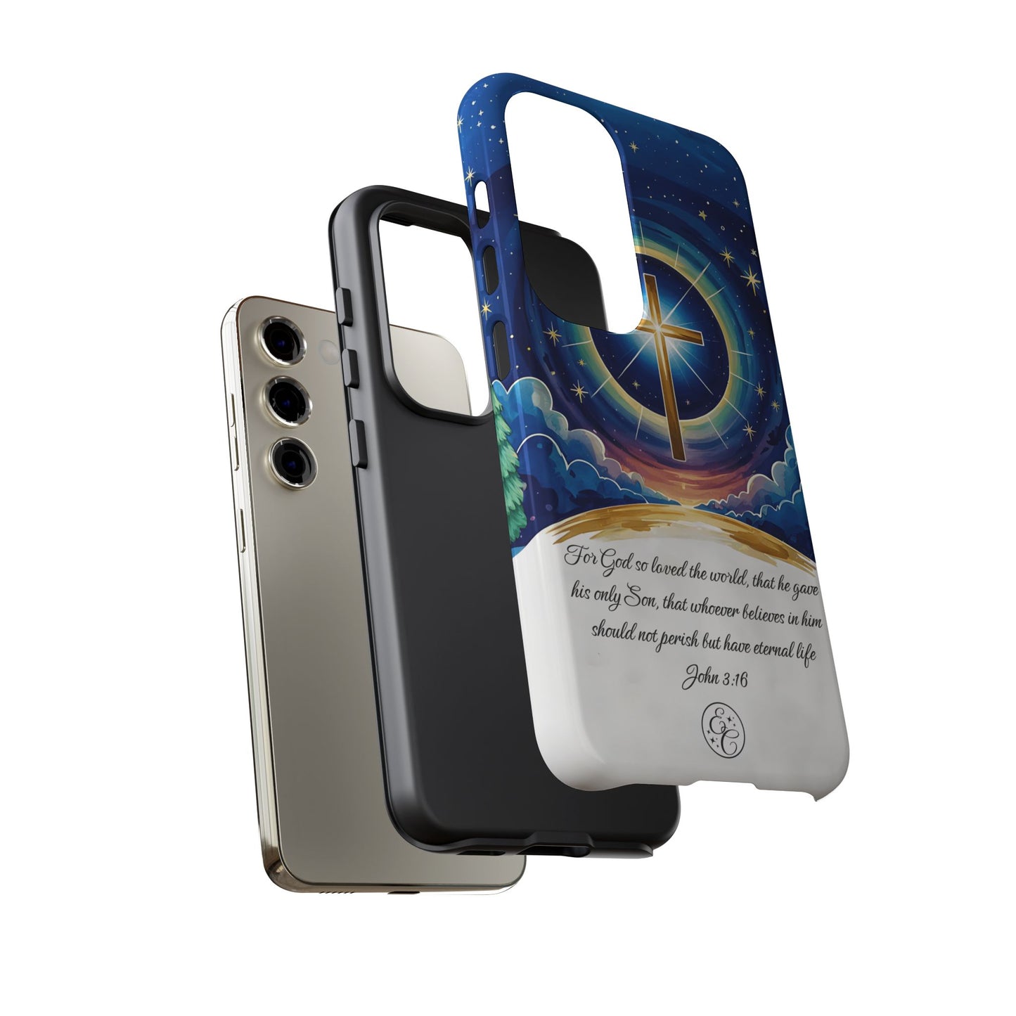 Celestial Cross - John 3:16 Tough Phone Case