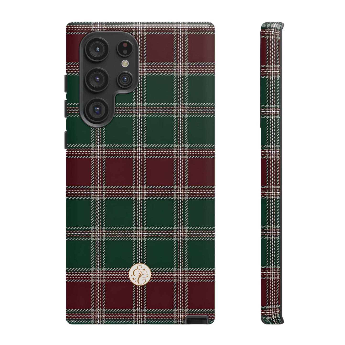 Green & Burgundy Plaid Tough Phone Case
