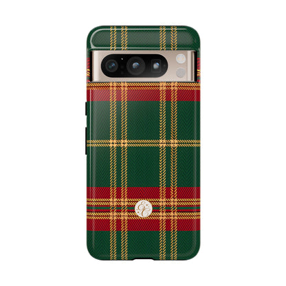 Green Red & Gold Plaid Tough Phone Case