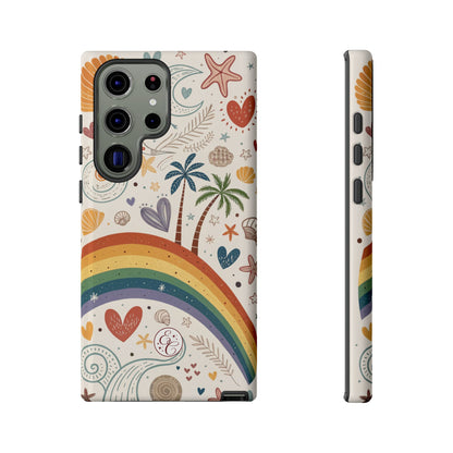 Rainbow Pride Boho Beach Tough Phone Case