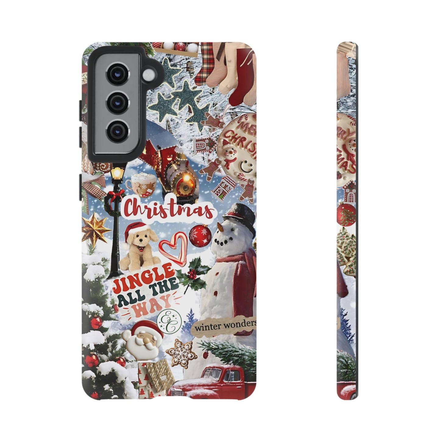 Christmas Holiday Collage Tough Phone Case