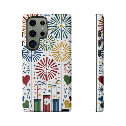 Colorful Fireworks and Stars Tough Phone Case