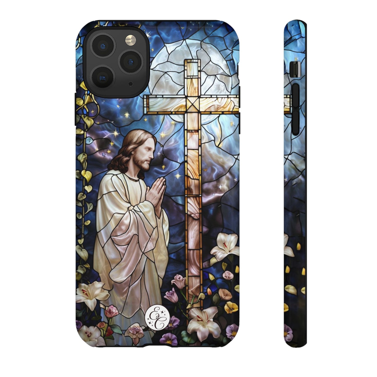 Jesus Praying Stained Glass Tough Phone Case