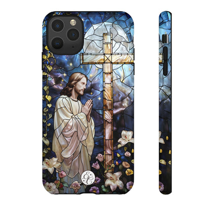 Jesus Praying Stained Glass Tough Phone Case