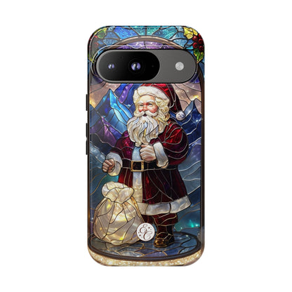 Santa Claus Stained Glass Tough Phone Case