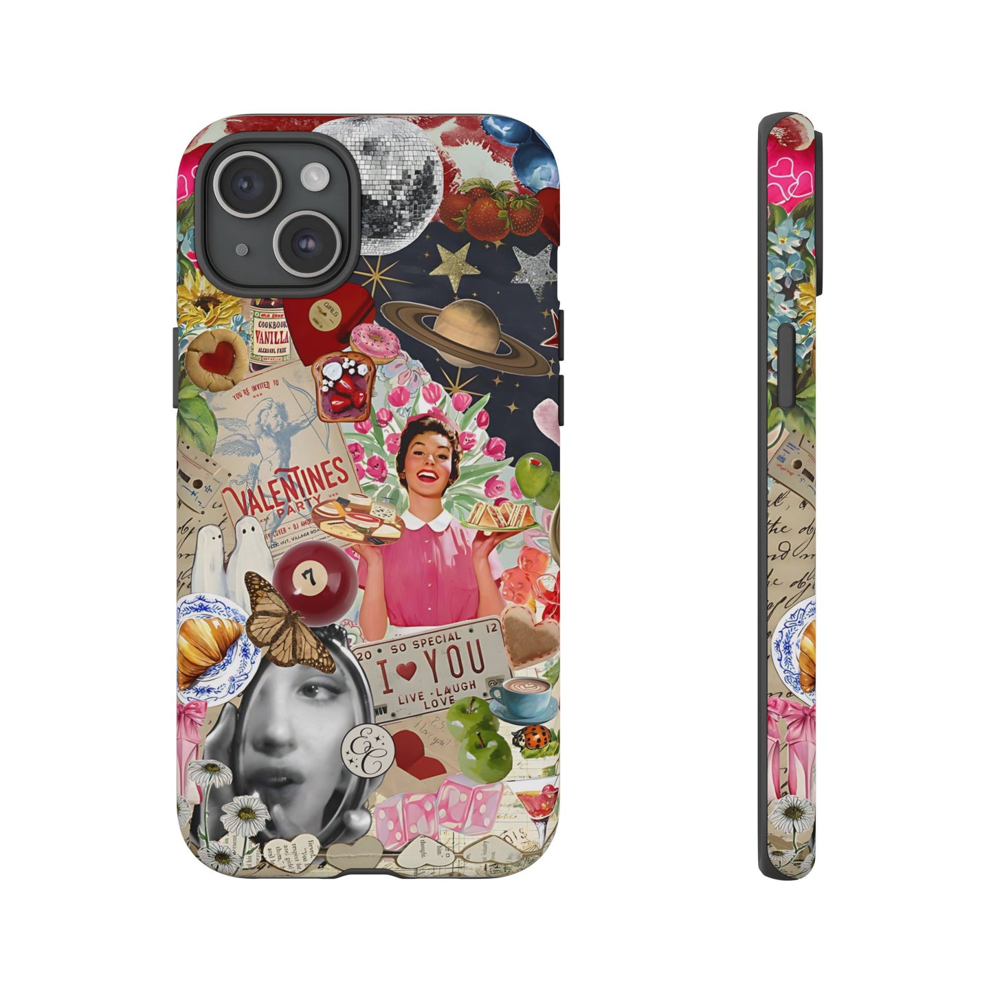 Retro Aesthetic Collage Art Tough Phone Case