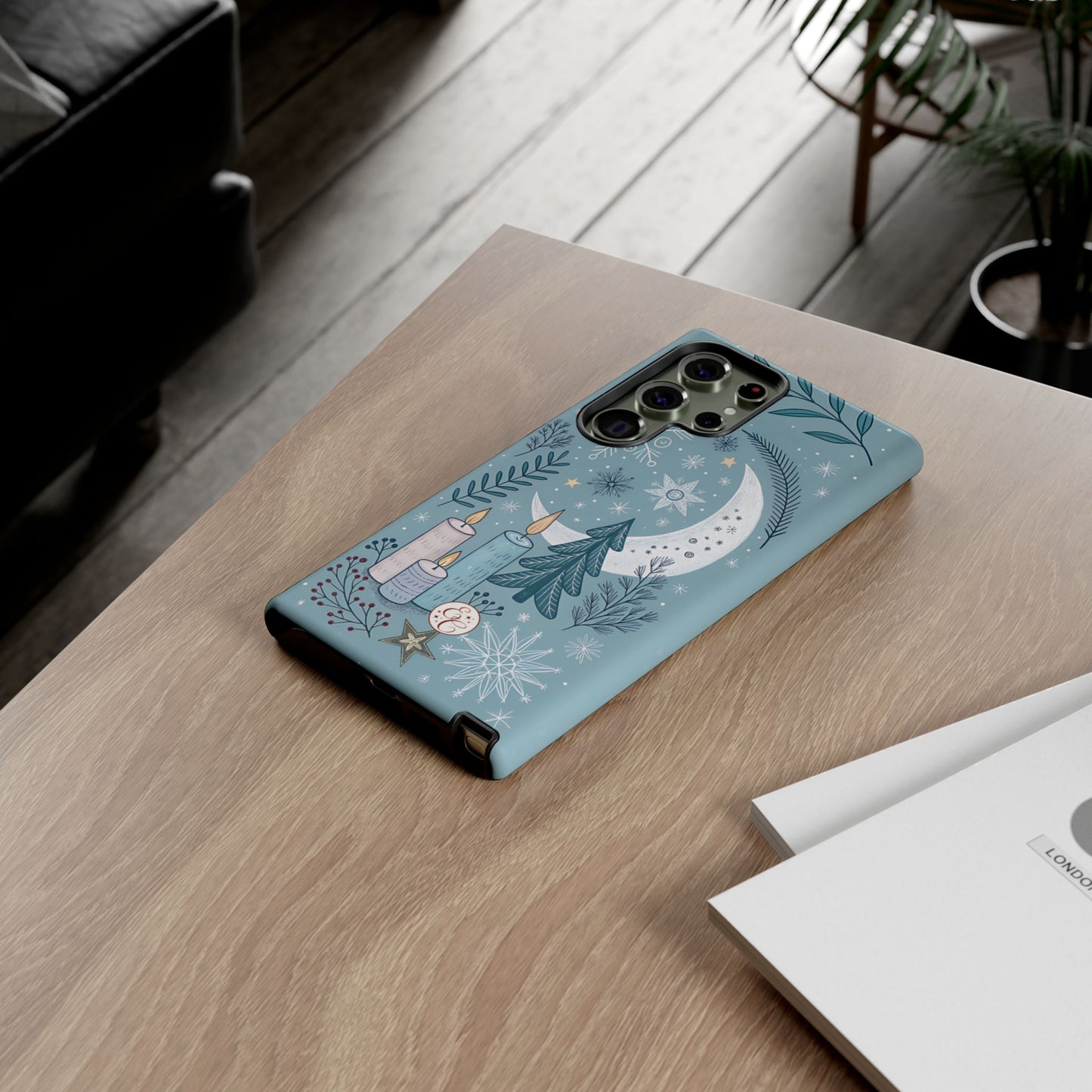 Winter Moon & Candles Tough Phone Case