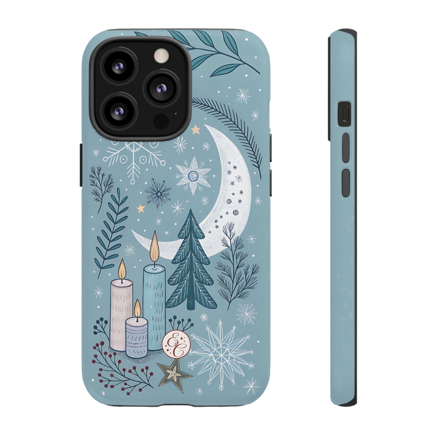 Winter Moon & Candles Tough Phone Case