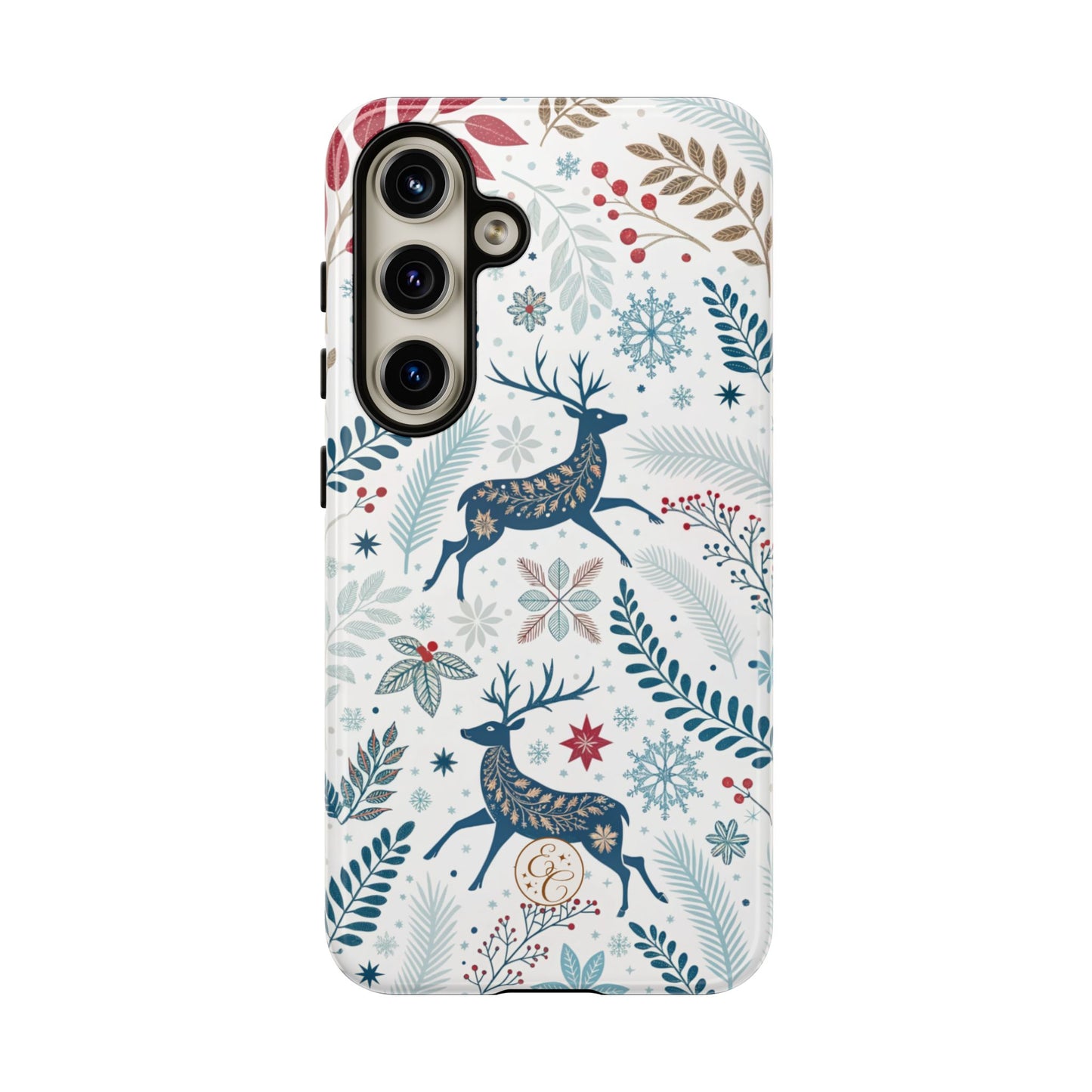 Blue Winter Deer Tough Phone Case