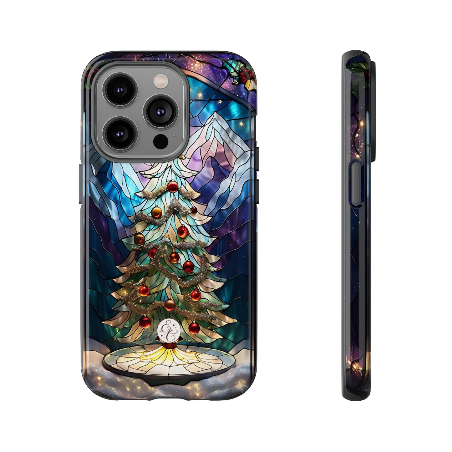 Christmas Tree Stained Glass Tough Phone Case