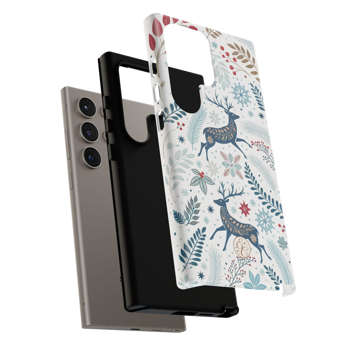 Blue Winter Deer Phone Case
