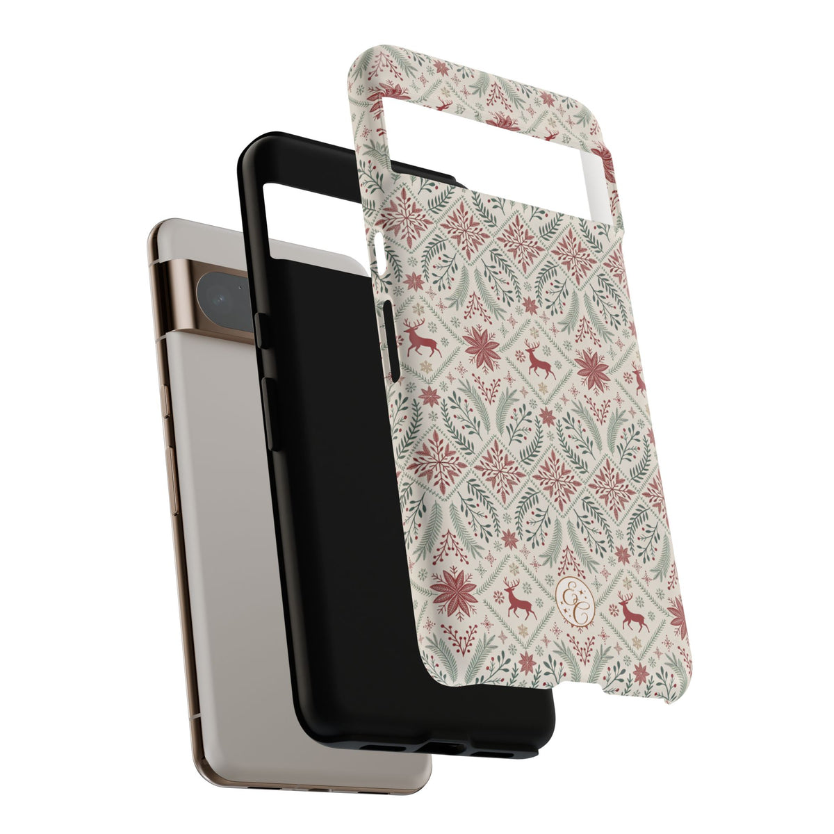 Red Reindeer Christmas Pattern Phone Case