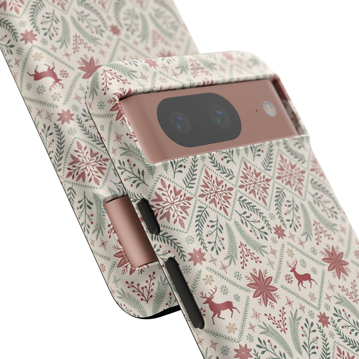 Red Reindeer Christmas Pattern Phone Case