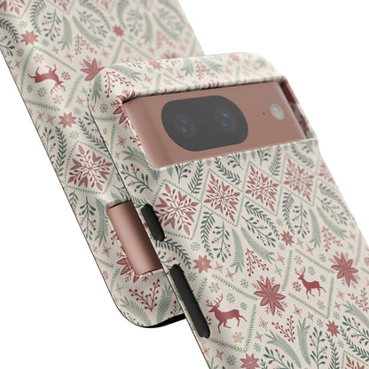 Red Reindeer Christmas Pattern Phone Case
