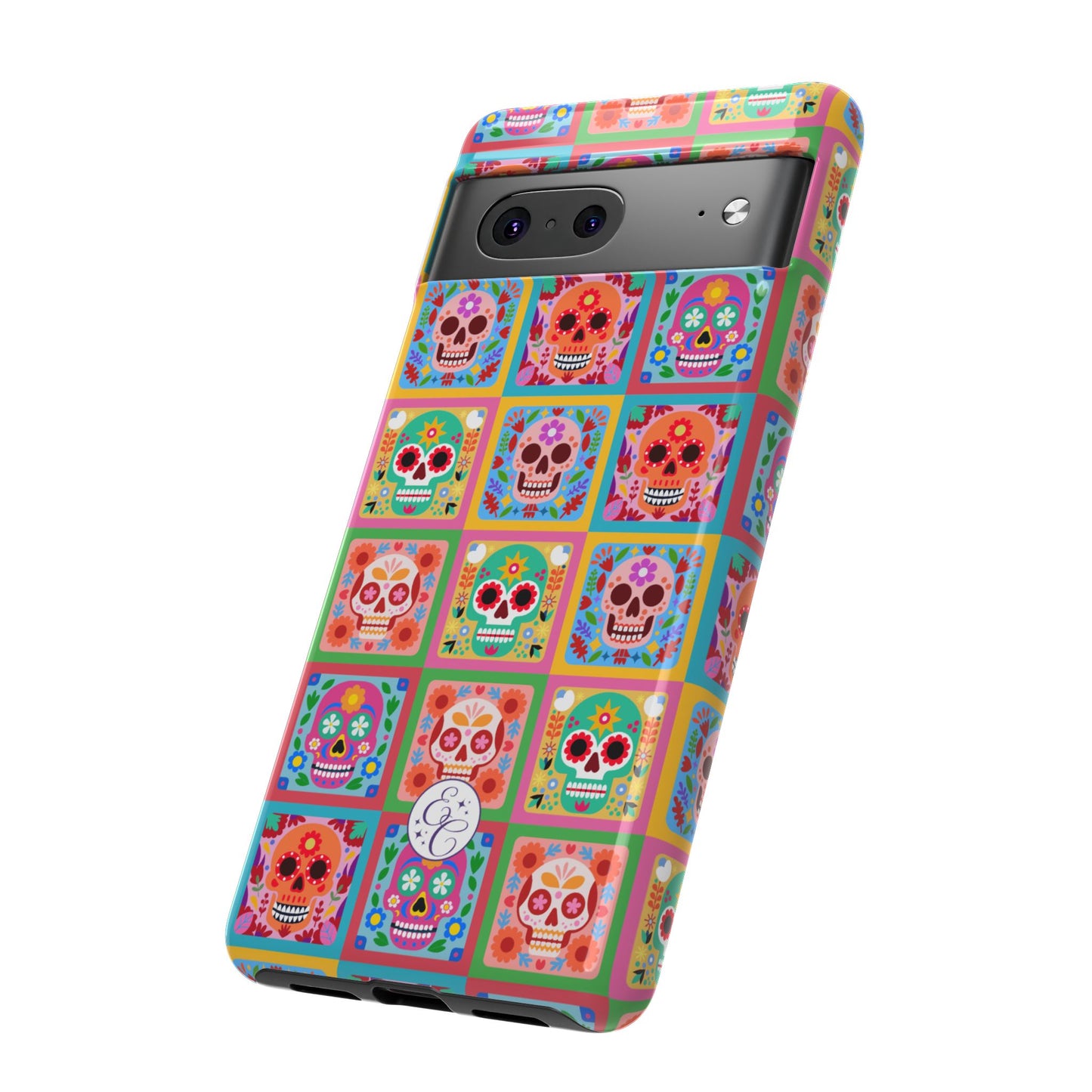 Colorful Sugar Skull Pattern Tough Phone Case