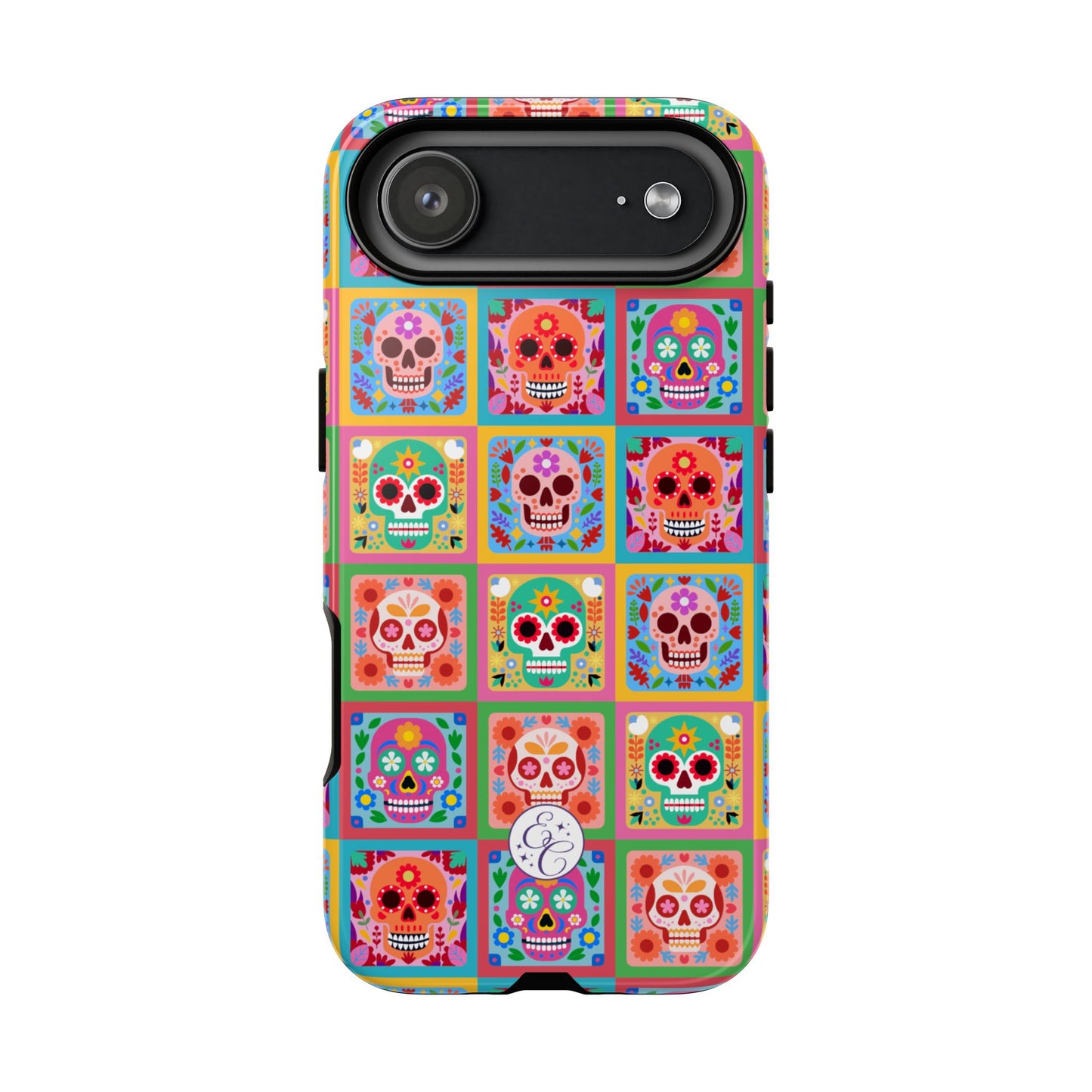 Colorful Sugar Skull Pattern Tough Phone Case