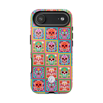 Colorful Sugar Skull Pattern Tough Phone Case