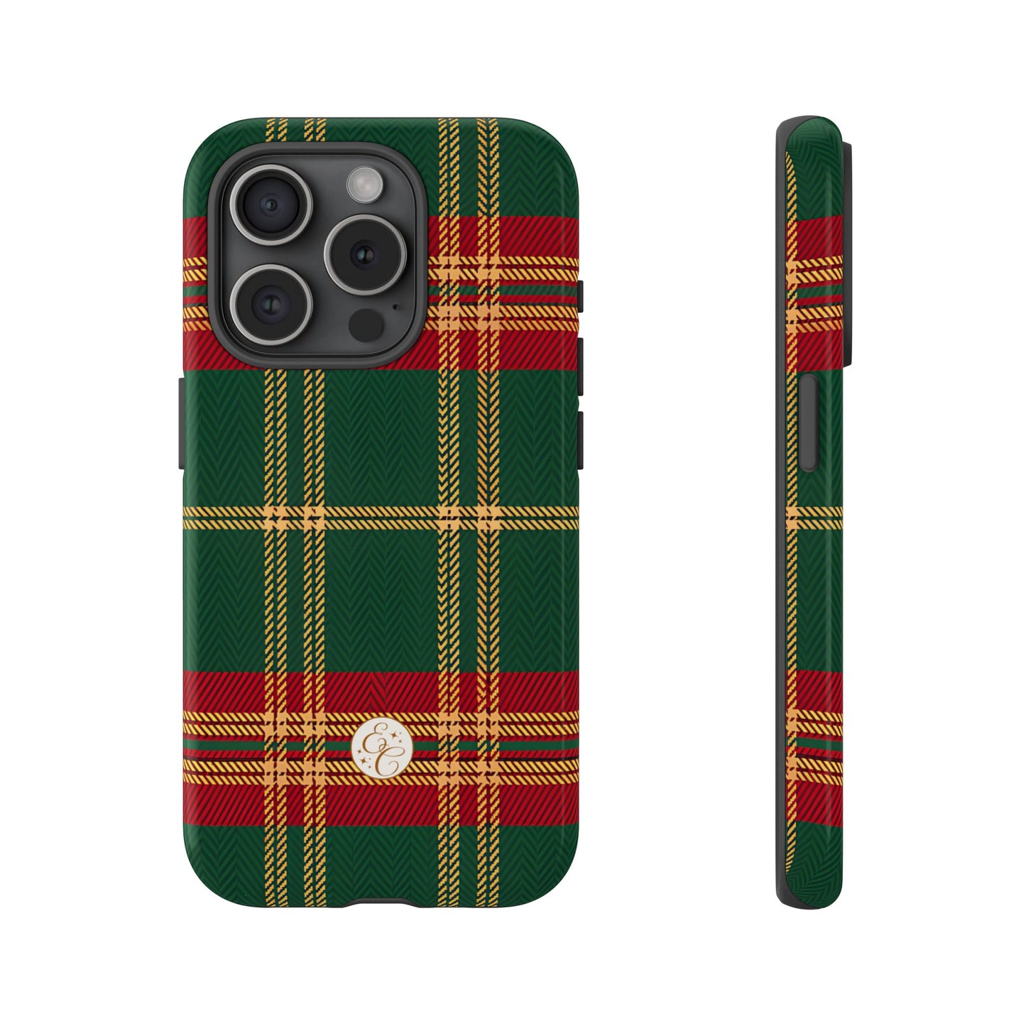 Green Red & Gold Plaid Tough Phone Case