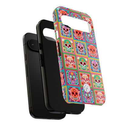 Colorful Sugar Skull Pattern Tough Phone Case