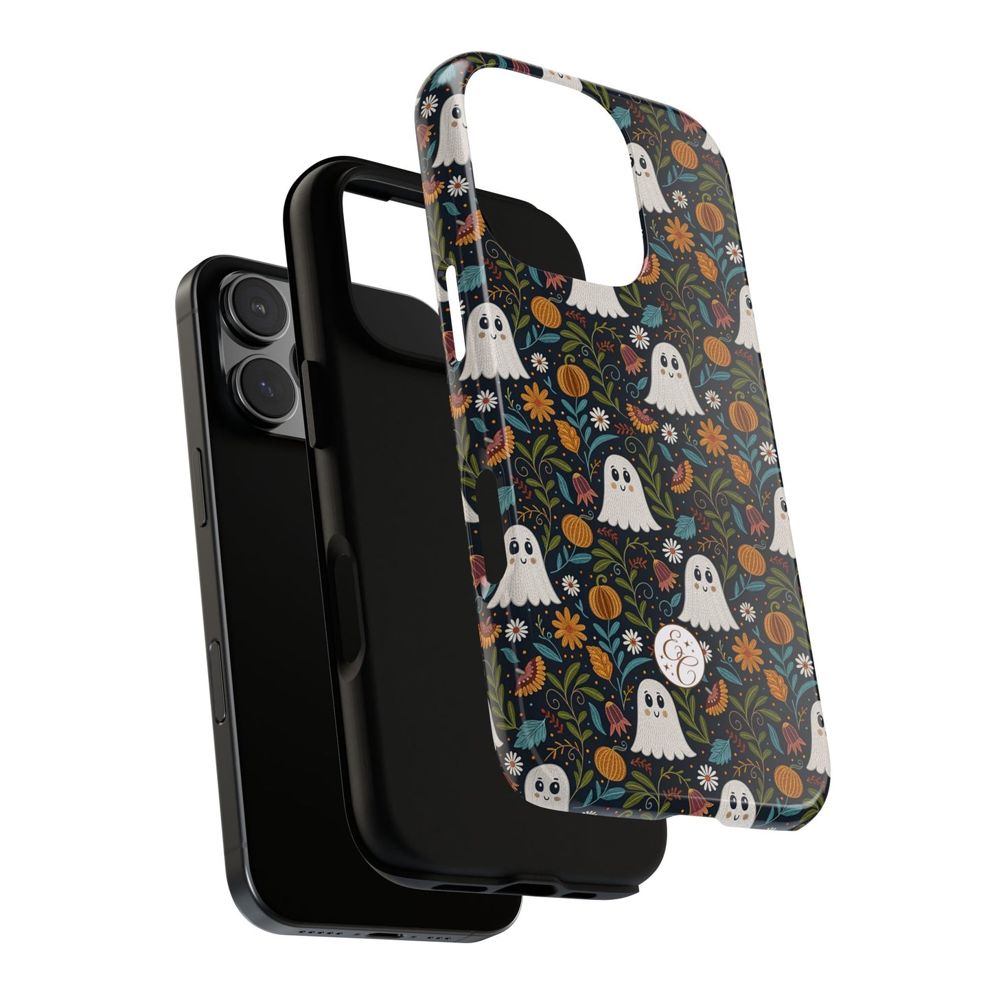 Boho Halloween Ghost Pattern Tough Phone Case
