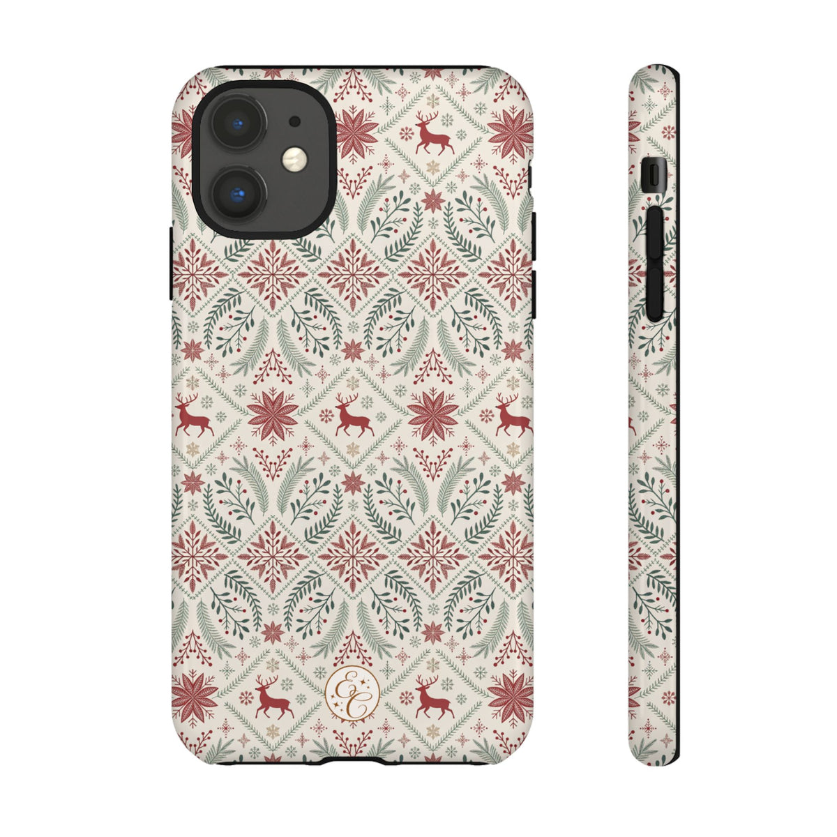 Red Reindeer Christmas Pattern Phone Case
