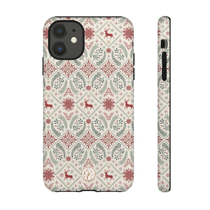 Red Reindeer Christmas Pattern Phone Case