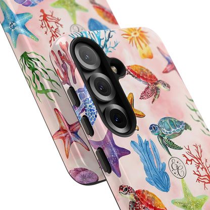 Colorful Marine Life Tough Phone Case