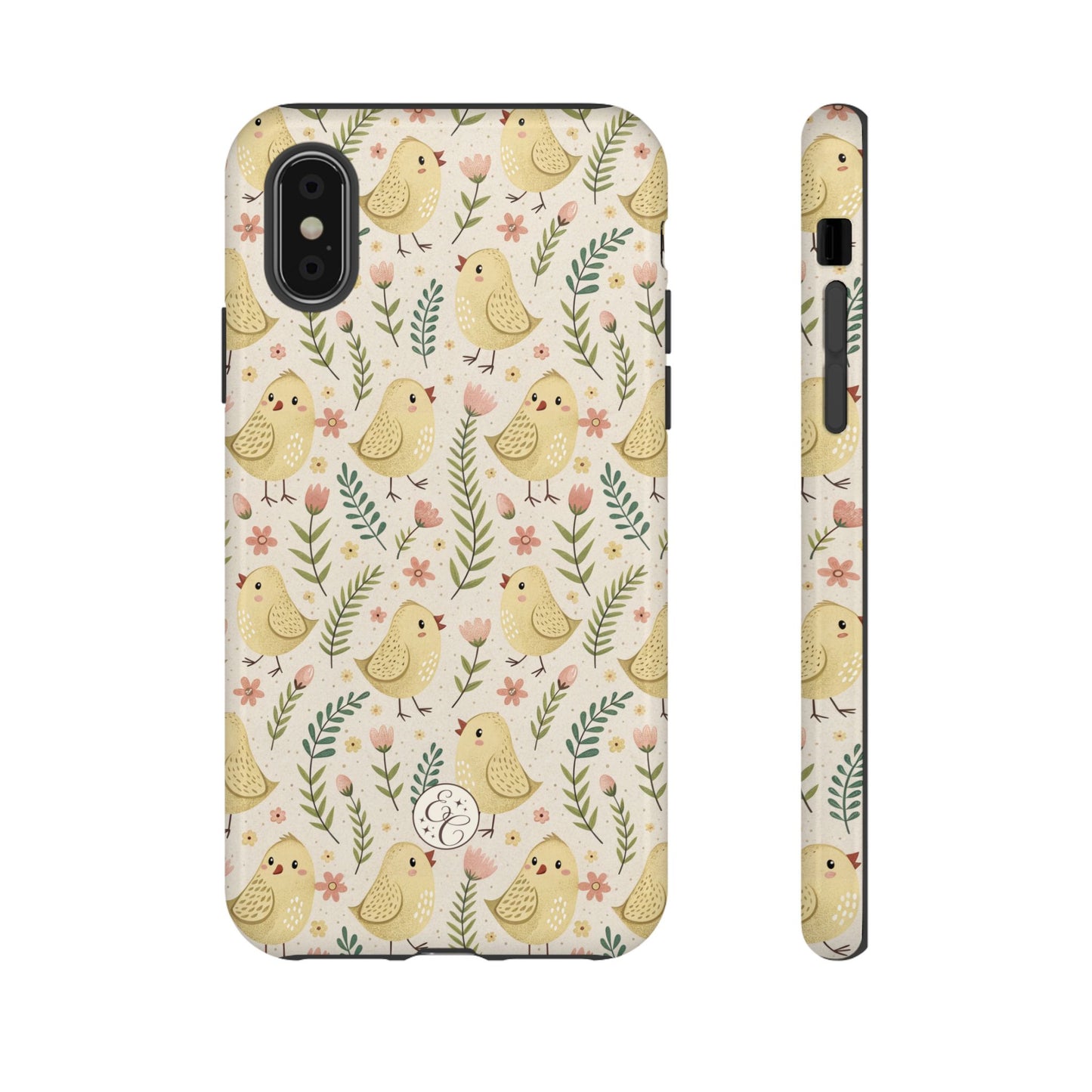 Vintage Floral Chick Pattern Tough Phone Case