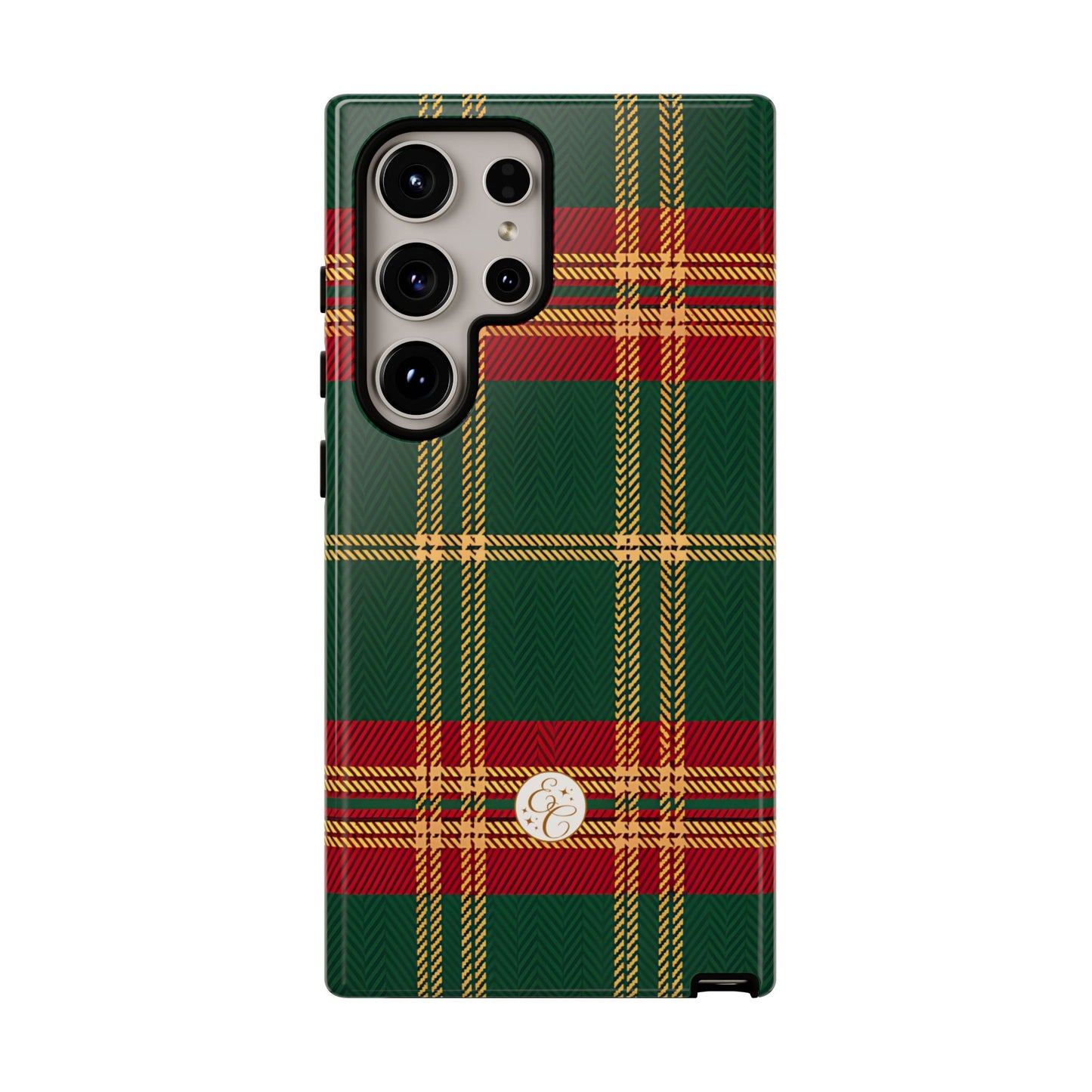 Green Red & Gold Plaid Tough Phone Case