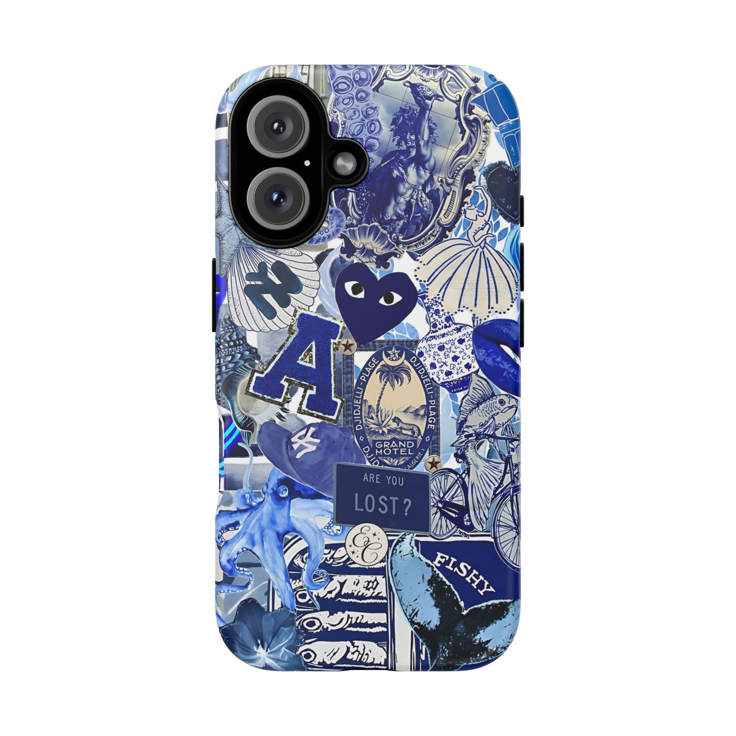 Blue Collage Tough Phone Case