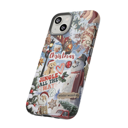 Christmas Holiday Collage Tough Phone Case