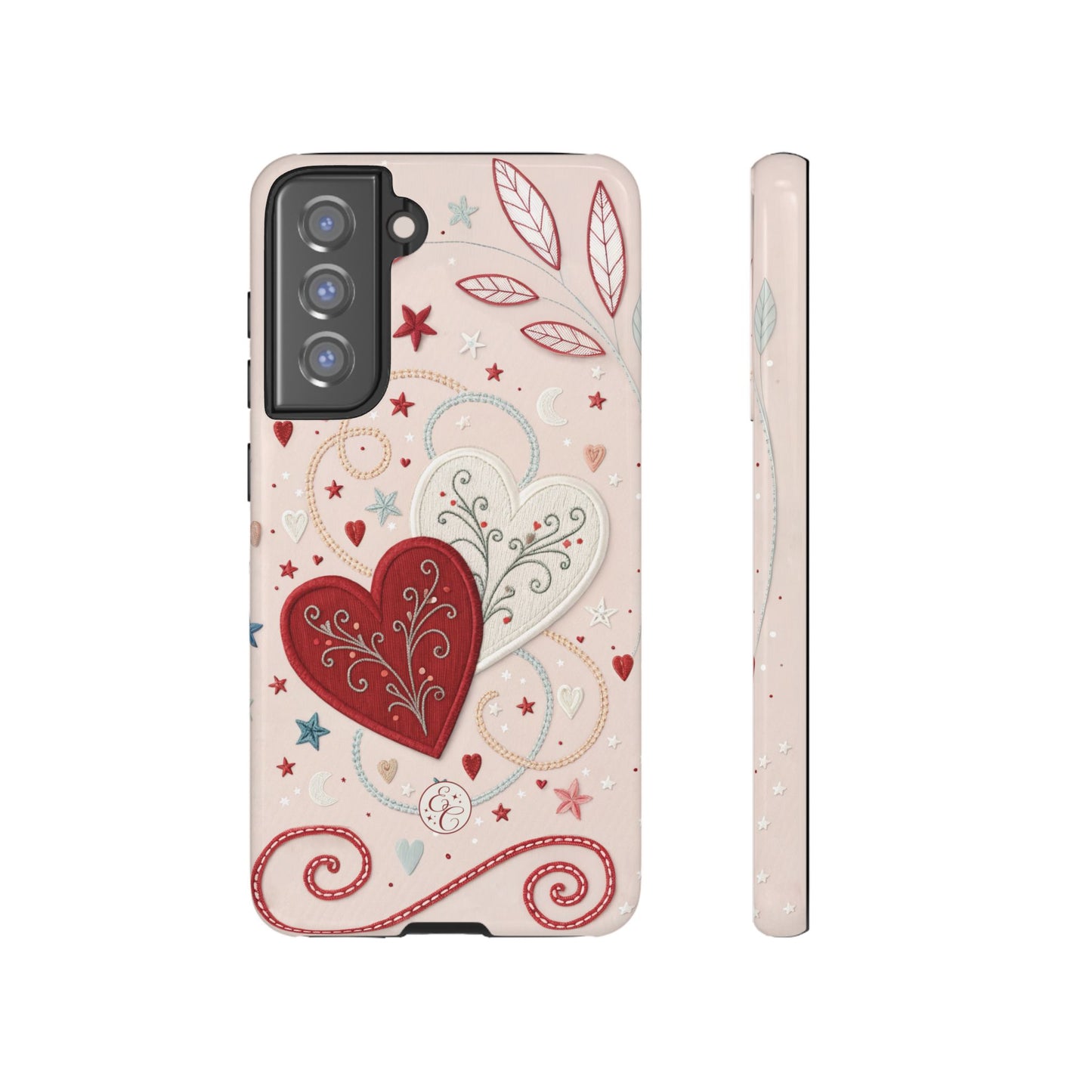 Interlinked Hearts Tough Phone Case
