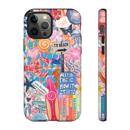 Colorful Beach Collage Tough Phone Case