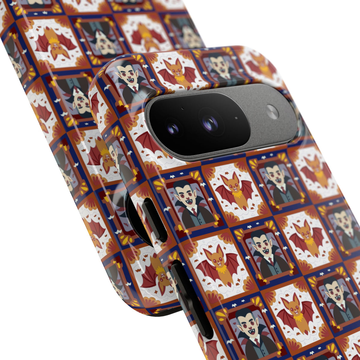 Dracula & Bat Pattern Halloween Phone Case