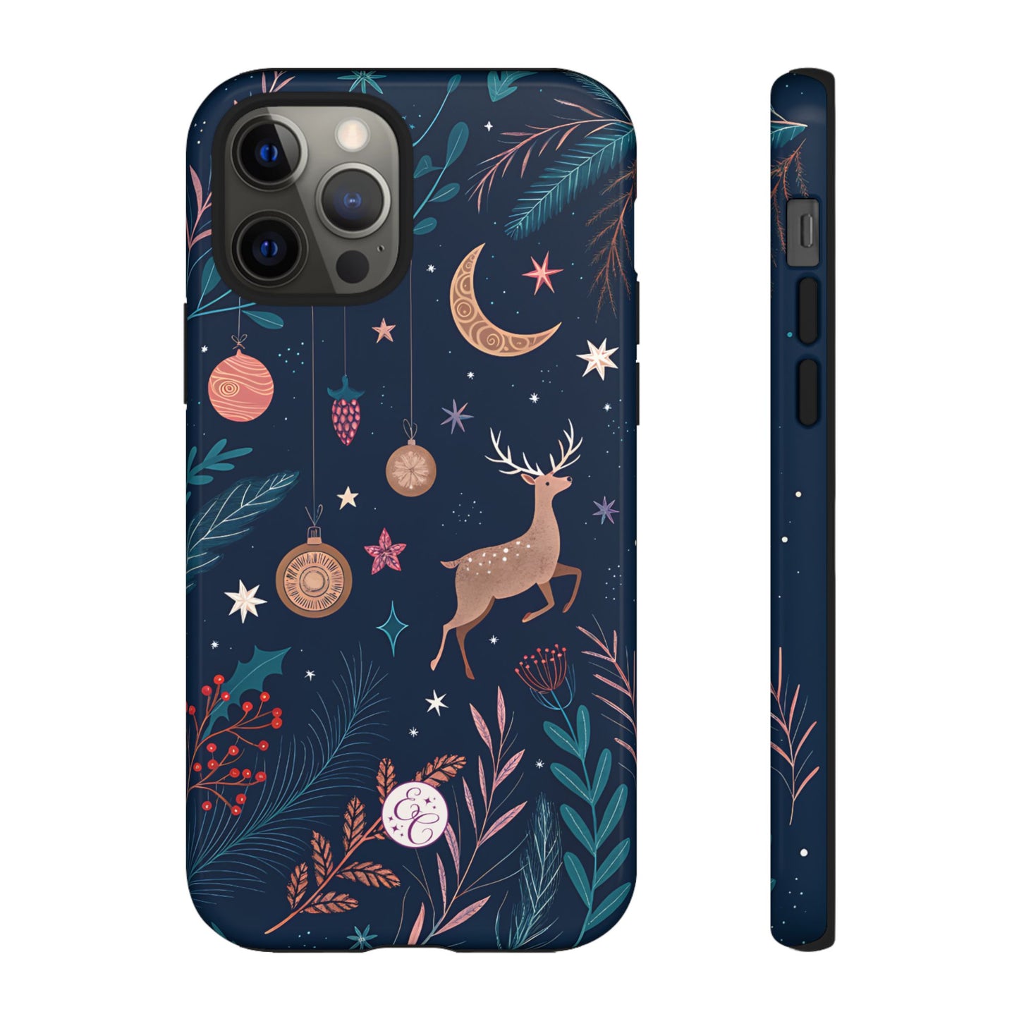 Boho Christmas Reindeer Tough Phone Case