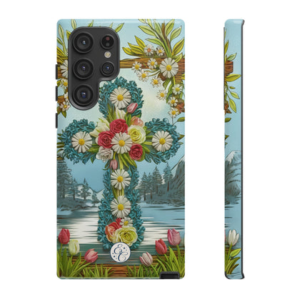 Floral Cross Tough Phone Case