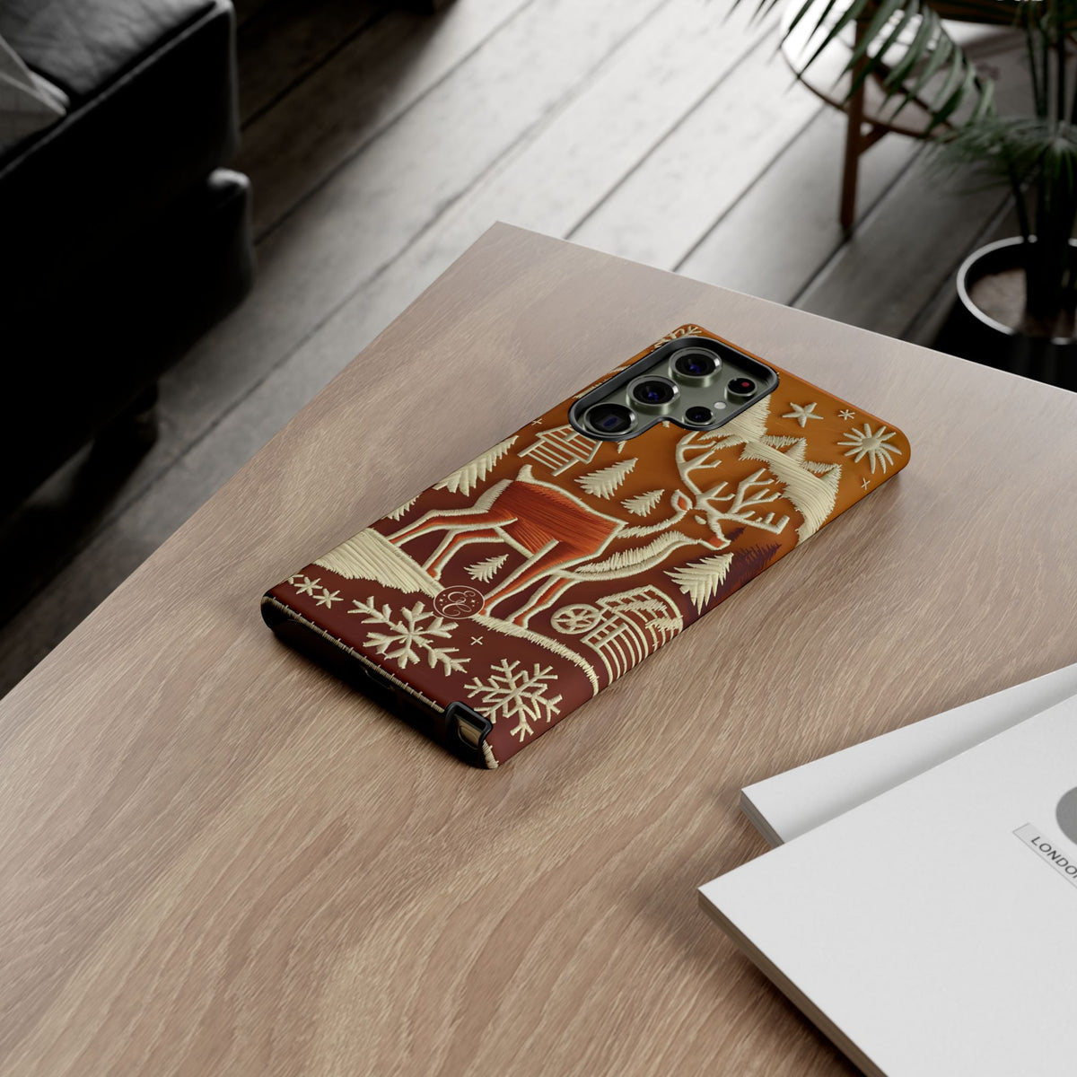 Rustic Reindeer Christmas Phone Case