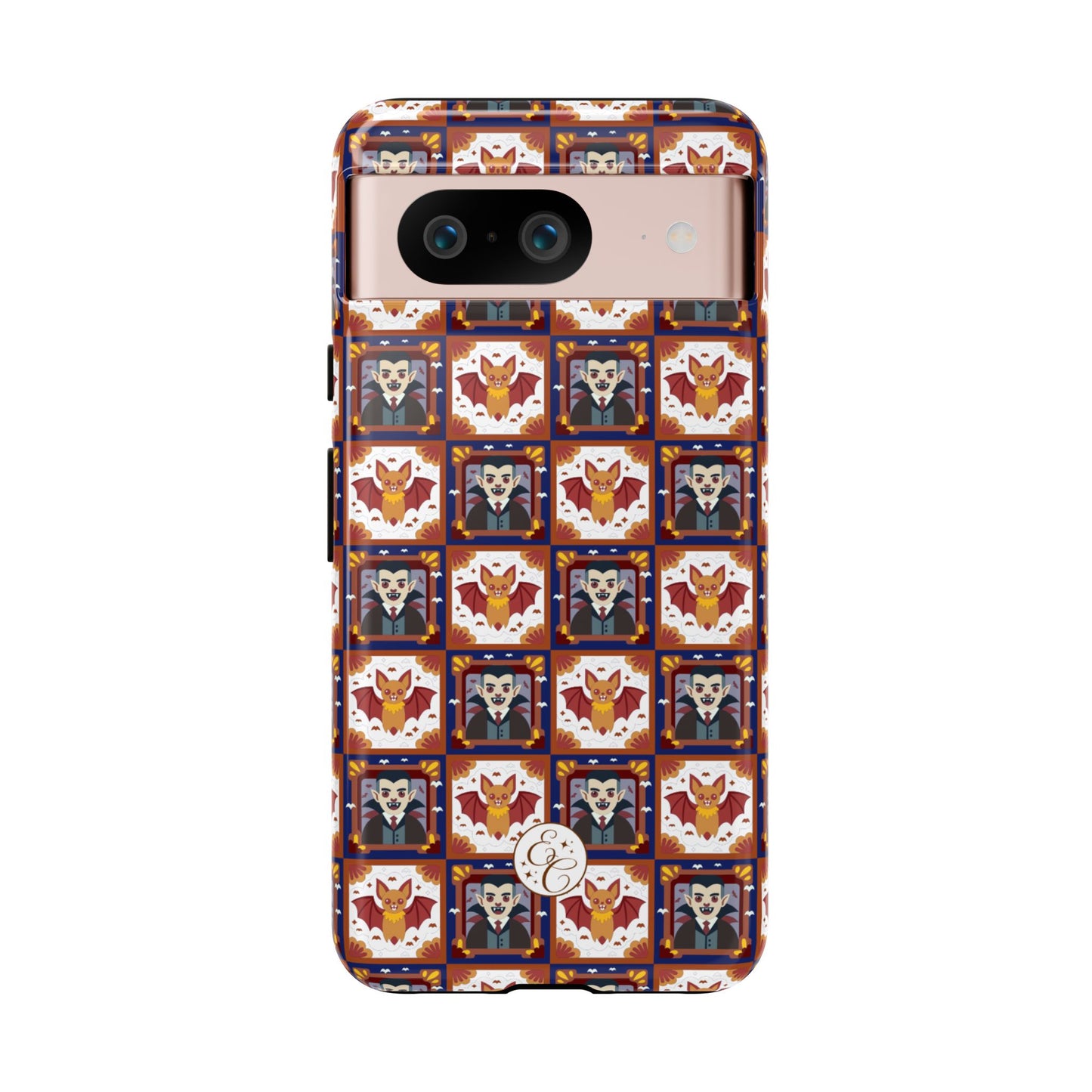 Dracula & Bat Pattern Tough Phone Case