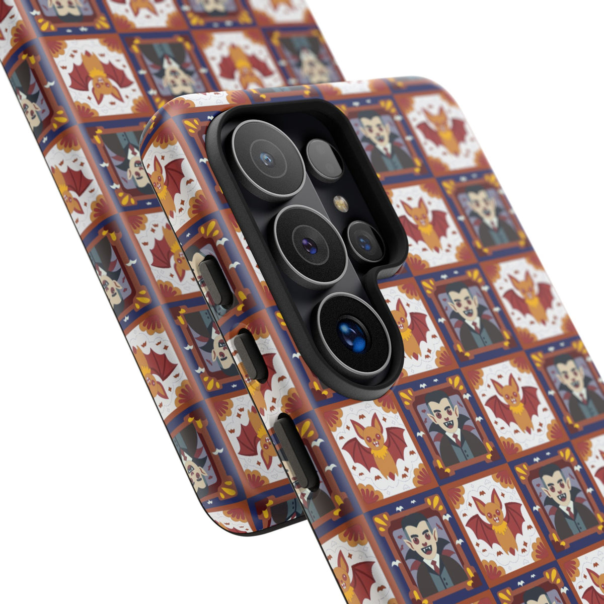 Dracula & Bat Pattern Halloween Phone Case