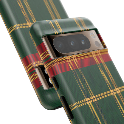 Green Red & Gold Plaid Tough Phone Case