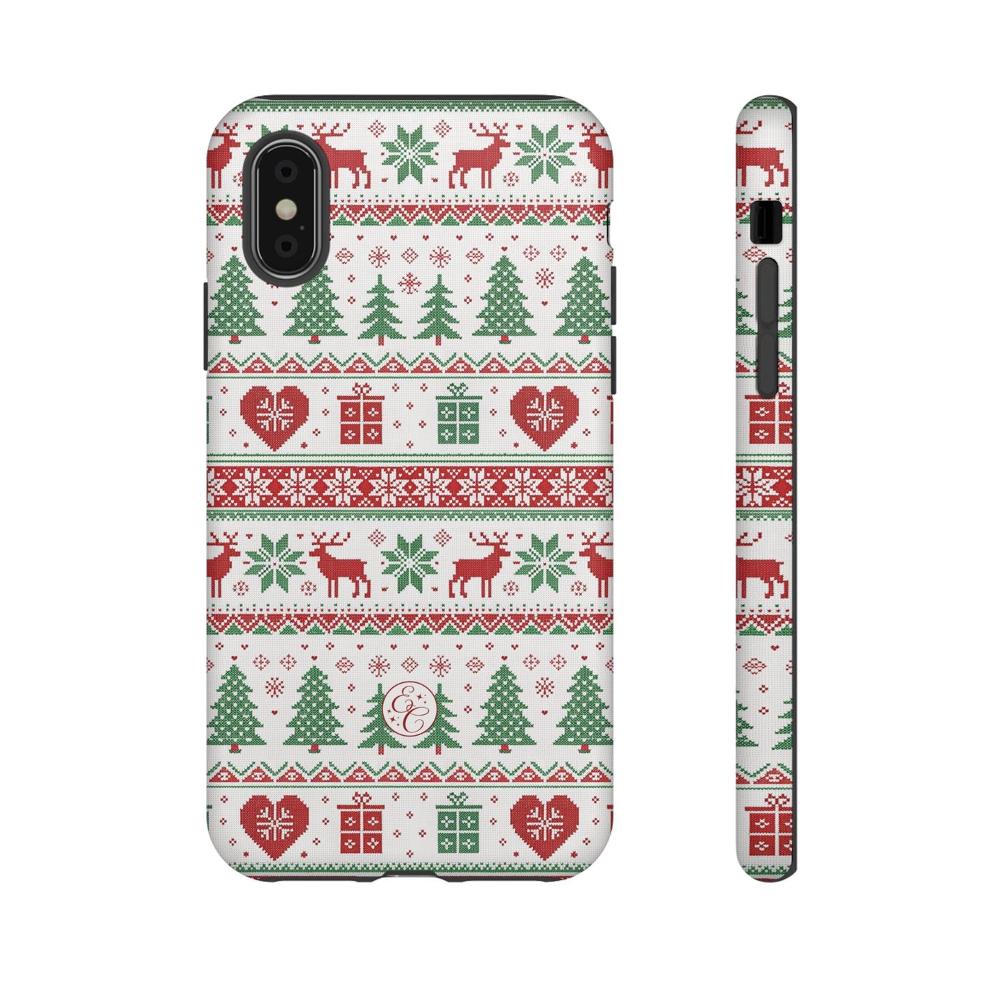 Ugly Christmas Sweater Pattern Tough Phone Case