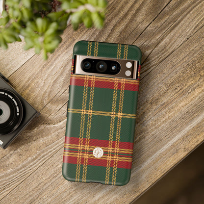 Green Red & Gold Plaid Tough Phone Case