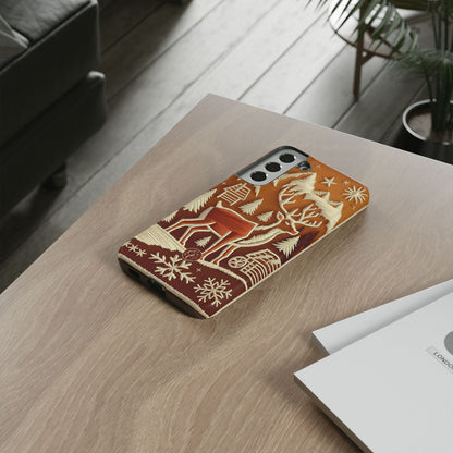 Rustic Reindeer Christmas Phone Case