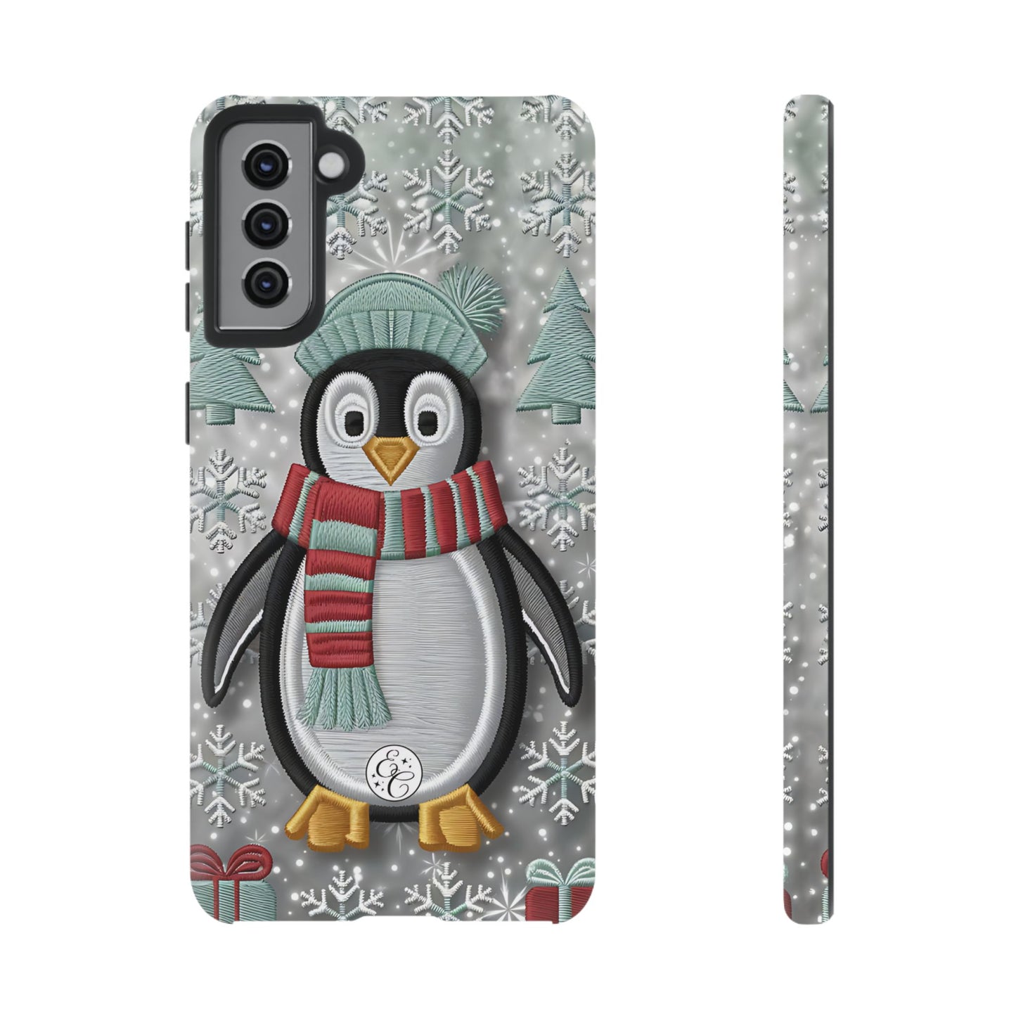 Cute Christmas Penguin Tough Phone Case