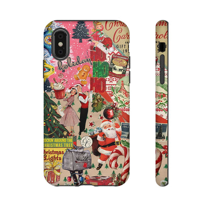 Vintage Christmas Collage Tough Phone Case